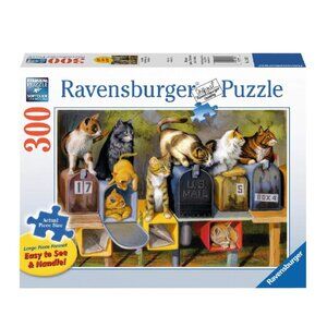 New sealed Ravensburger 300 pcs Large Format Puzzle-Cat's Got Mail